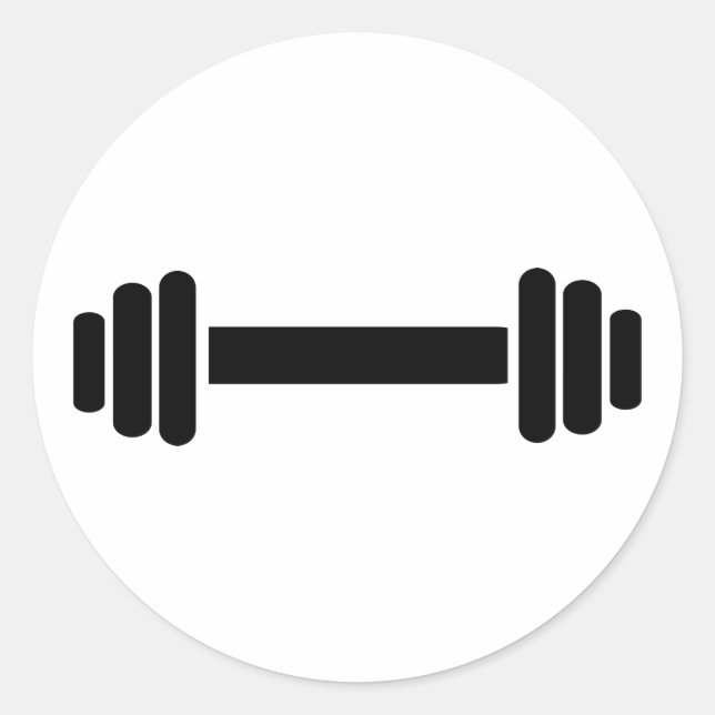 Sticker Rond Barbell - Bodybuilding (Devant)