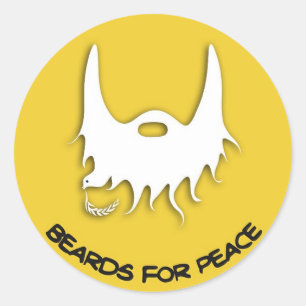 Sticker Rond barbes pour logo d'autocollant de paix le nouveau