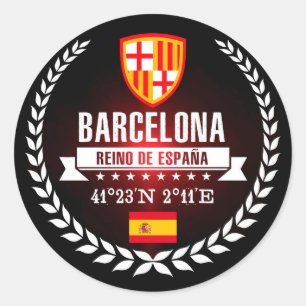 Sticker Rond Barcelone
