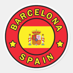 Sticker Rond Barcelone Espagne