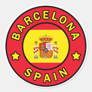 Sticker Rond Barcelone Espagne