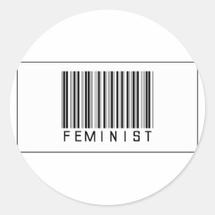 Sticker Rond Barcode féministe