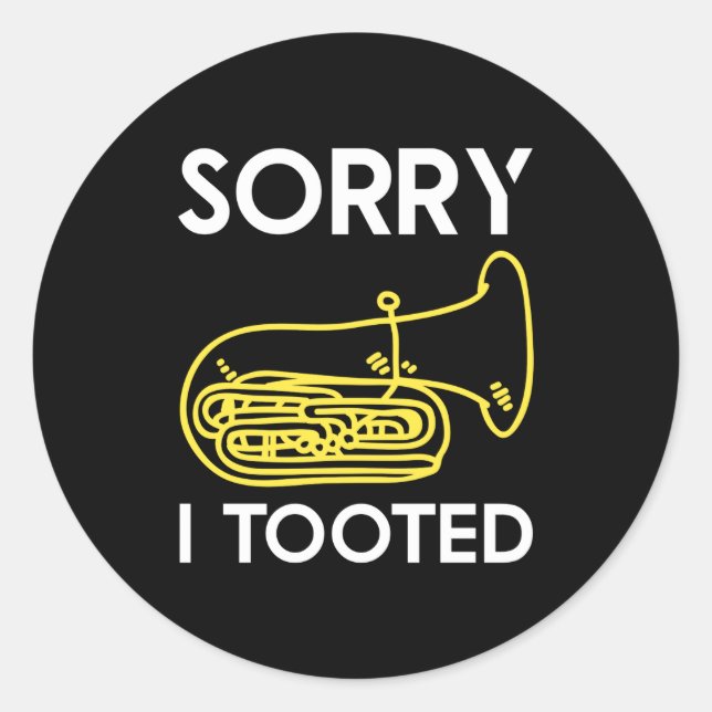 Sticker Rond Baritone Definition Funny Orchestra Singer  (Devant)