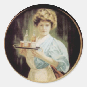Sticker Rond "Barmaids et serveuses"