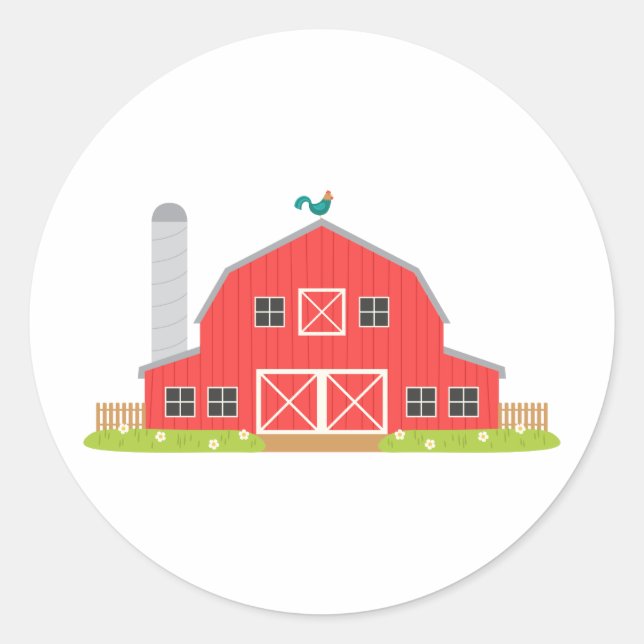 Sticker Rond Barne rouge (Devant)