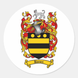 STICKER ROND BARNES FAMILLE CREST - BARNES COUVERTURE D'ARMES