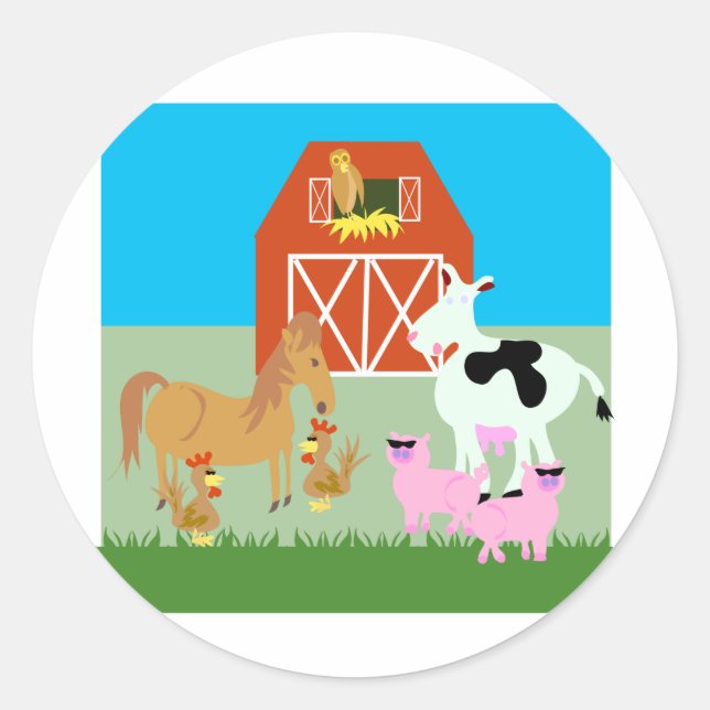 Sticker Rond Barnyard (Devant)