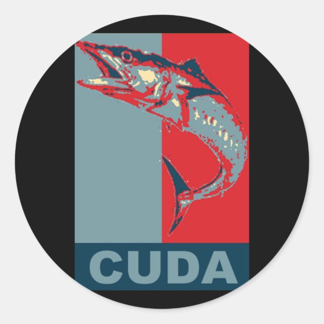 Sticker Rond Barracuda Iconditionné (Devant)