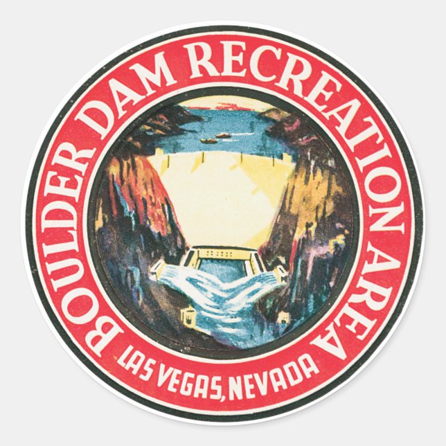 Sticker Rond Barrage de Boulder (Devant)