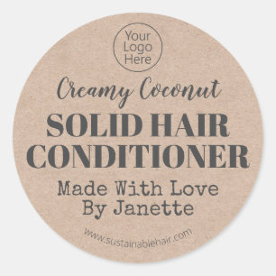 Sticker Rond Barre Conditionneur pour cheveux solides artisanal
