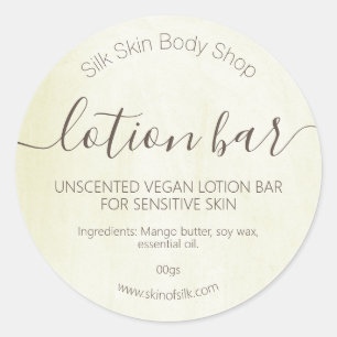 Sticker Rond Barre de Lotion Bio sans parfum de Vega Beige