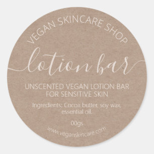 Sticker Rond Barre de Lotion Biologique pour Végétal artisanal
