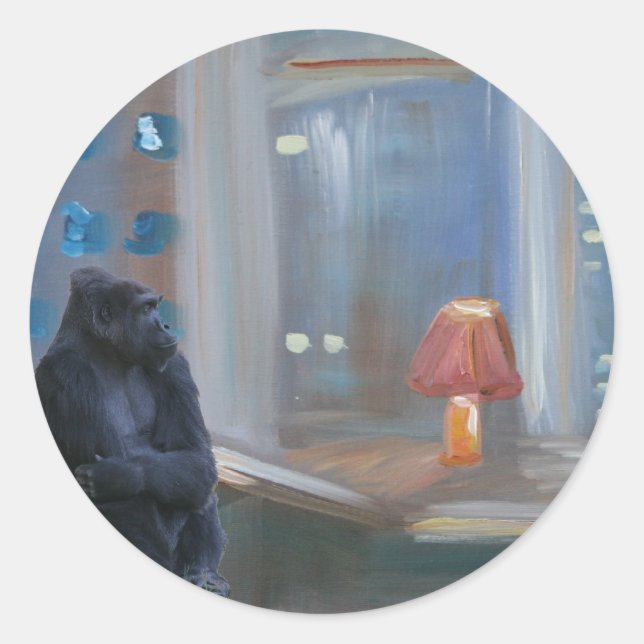 Sticker Rond Barre de singes (Devant)