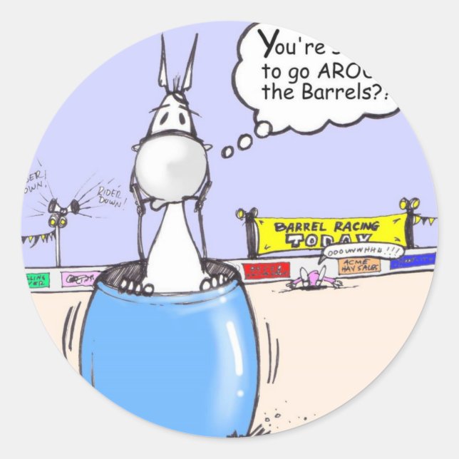Sticker Rond Barrel Racer (Devant)