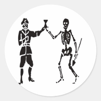 Sticker Rond Bart Roberts-Black