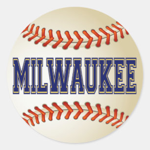 STICKER ROND BASE-BALL DE MILWAUKEE