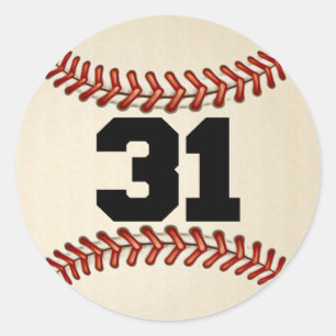 Sticker Rond Base-ball du numéro 31