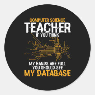 Sticker Rond Base de données sur les technologies de l'informat
