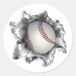 Sticker Rond Baseball