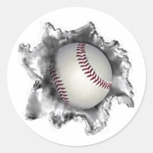 Sticker Rond Baseball
