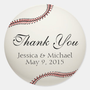 Sticker Rond Baseball