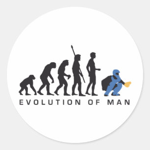 Sticker Rond Baseball