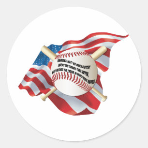 Sticker Rond Baseball américain