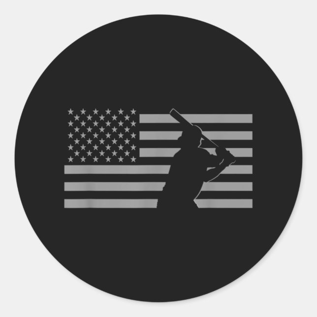 Sticker Rond Baseball américain États-Unis Drapeau Baseball (Devant)