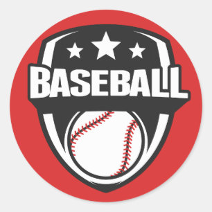 Sticker Rond Baseball couleur personnalisé