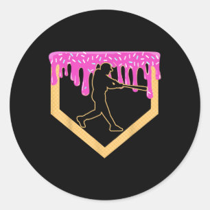 Sticker Rond Baseball Drift Boy Accueil Plate Glace Cream Jeune