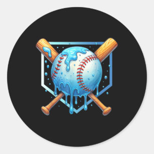 Sticker Rond Baseball Driving Ice Cream Driam Jeunes Garçons Ba