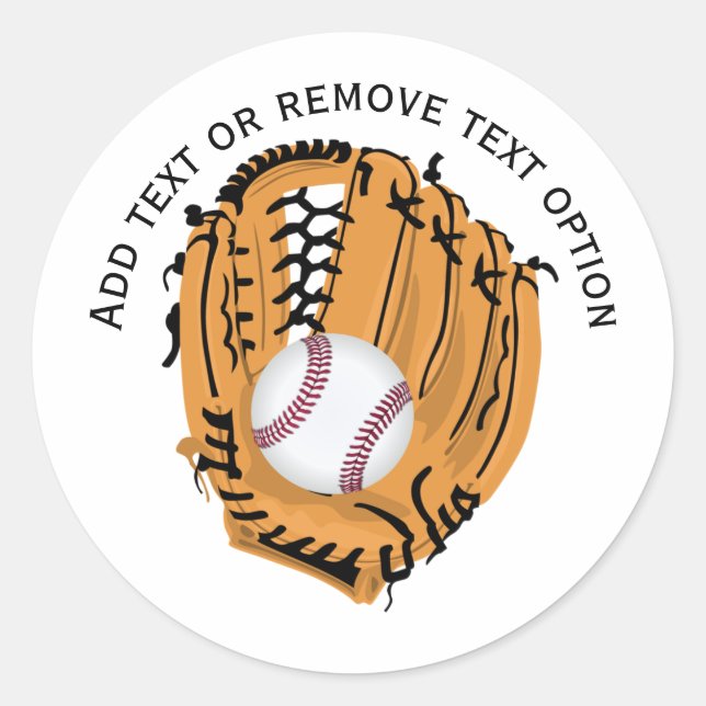 Sticker Rond Baseball et gant de baseball (Devant)