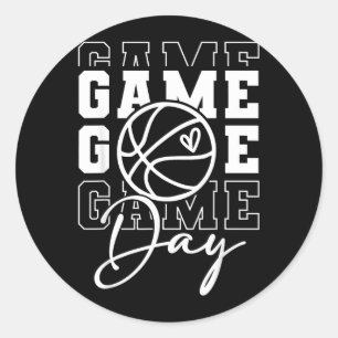 Sticker Rond Baseball Jour de Match
