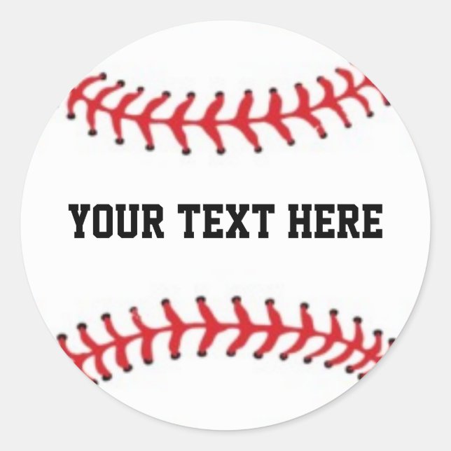 Sticker Rond Baseball personnalisé (Devant)