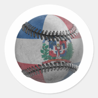 Sticker Rond Baseball République Dominicaine