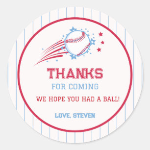 Sticker Rond Baseball Sportday pour les enfants