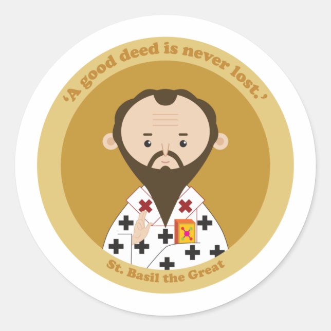 Sticker Rond Basil le Grand (Devant)