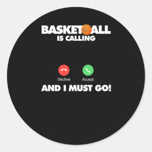 Sticker Rond Basket-ball