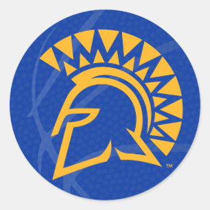 Sticker Rond Basket-ball d'état de Spartans d'état de San Jos