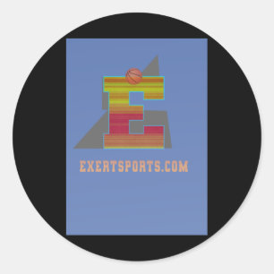 Sticker Rond Basket-Ball Et Basketball Art