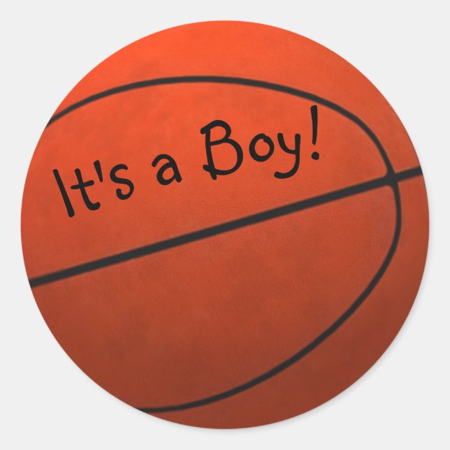 Sticker Rond Basket-ball monogramme (Devant)