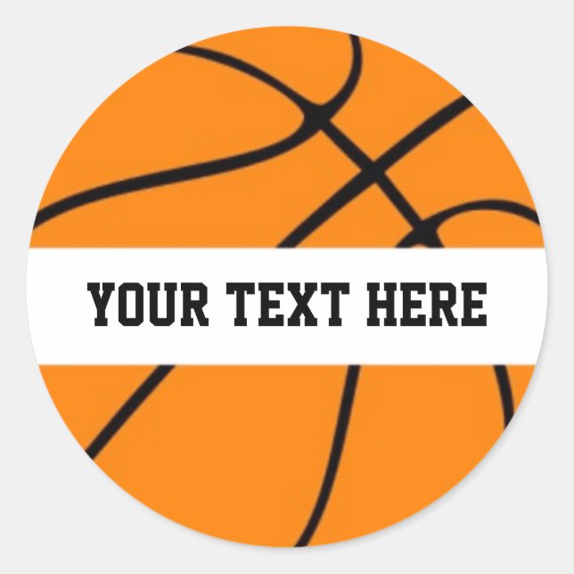 Sticker Rond Basket-ball personnalisé (Devant)