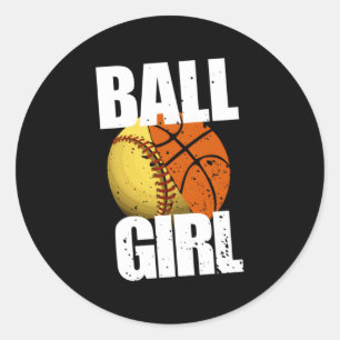 Sticker Rond Basket-ball Softball