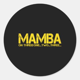 STICKER ROND BASKETBALL HOOP CHAMPION MAMBA SUR TROIS MOTIVATIO
