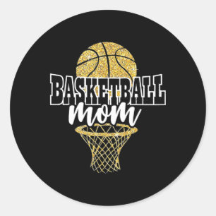 Sticker Rond Basketball Maman Panier