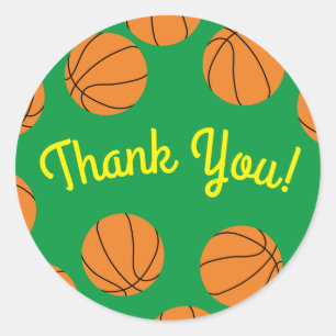 Sticker Rond Basketball Sports Anniversaire