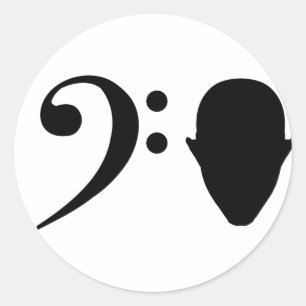 Sticker Rond Bass Head