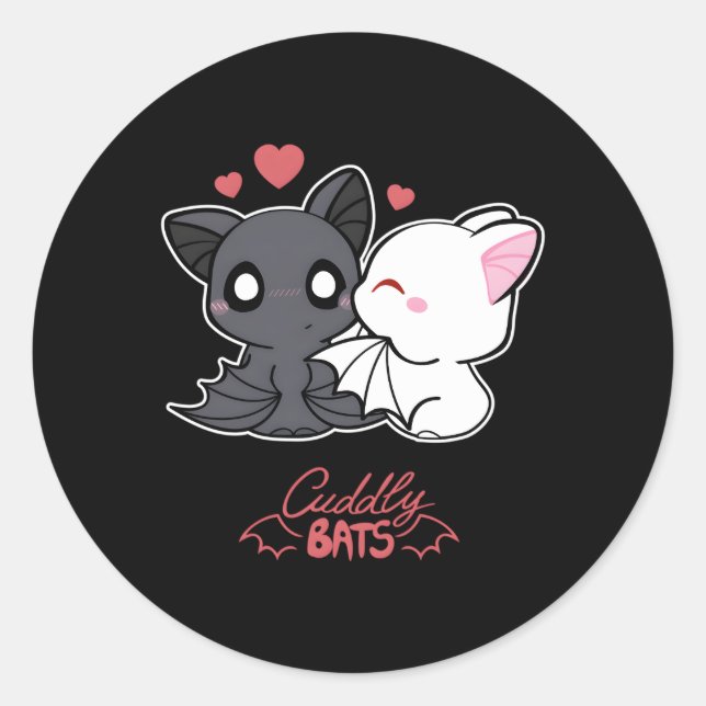 Sticker Rond Bat Ed Par Cudely Bats Comics (Devant)