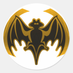 Sticker Rond Bat Gold Le MUSÉE Zazzle Cadeaux