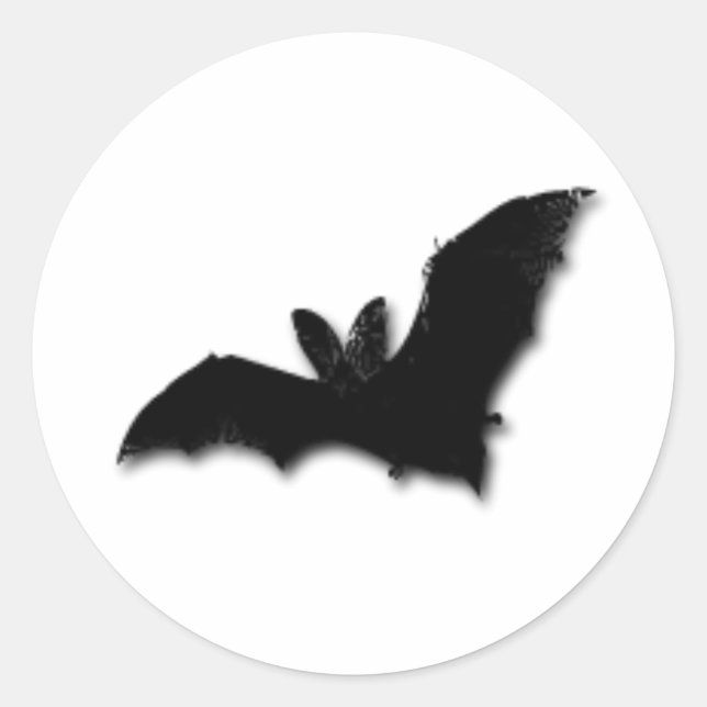 Sticker Rond Bat noir (Devant)